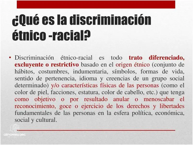 ¡Alerta! Discriminación Racial En El Perú