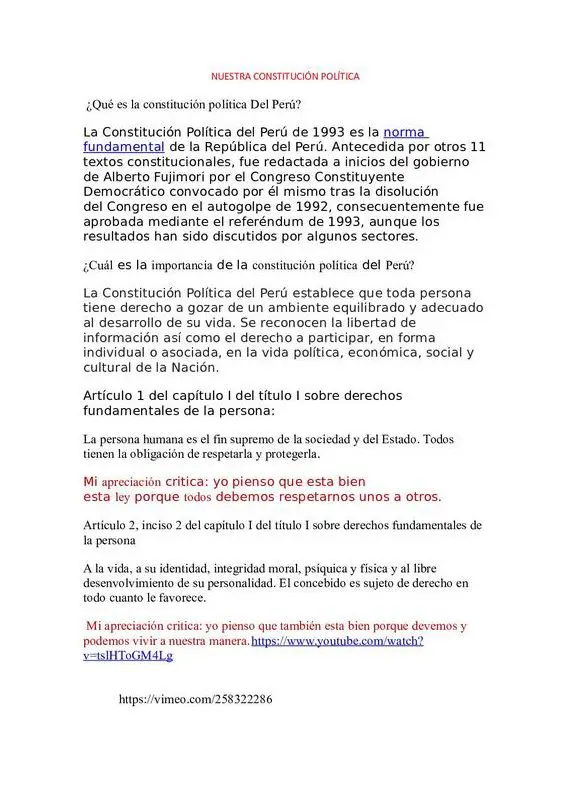 ¡Descubre el Derecho a la Vida en la Constitución Política del Perú!