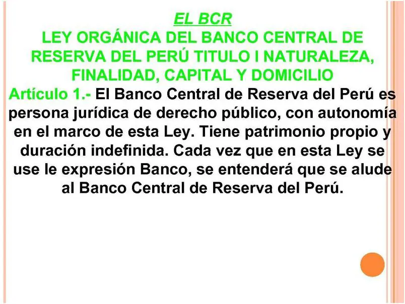 Funciones clave del Banco Central de Reserva del Perú