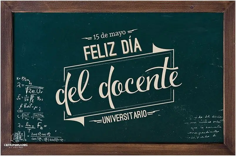 ¡Celebremos el Dia del Maestro Universitario Peru!