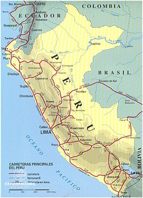 ¡Descubre el Mapa De Rutas Terrestres Del Peru!