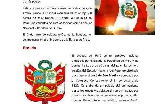 Descubre Los 3 Simbolos Patrios Del Peru - Noviembre 2024 - CeficPeru.org