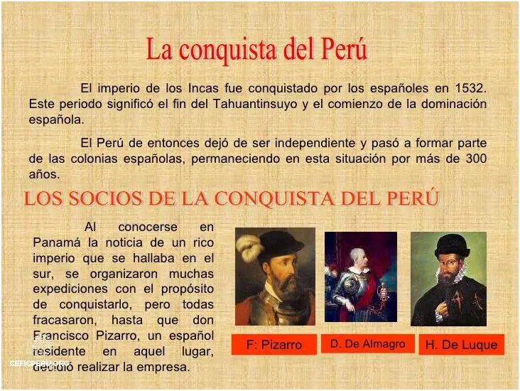 ¡Descubre Los Tres Socios De La Conquista Del Peru!