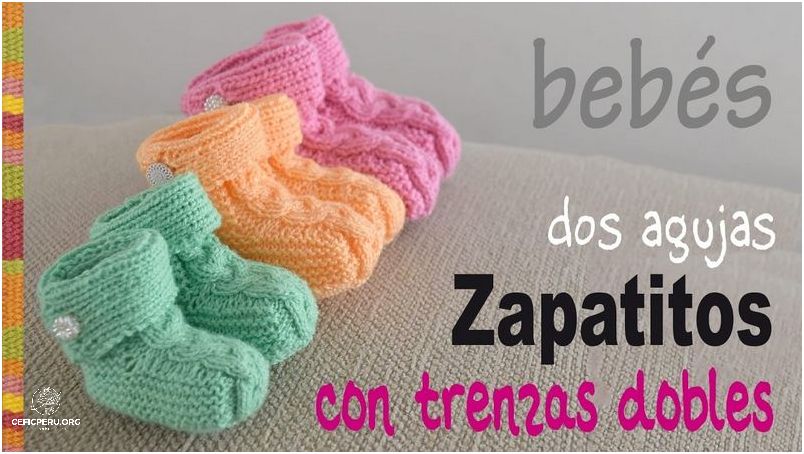 ¡Mira Cómo Tejer Perú Zapatitos Para Bebé!