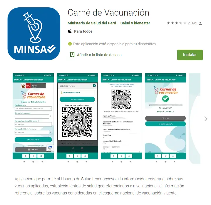 Código QR de Vacunación de Perú Revelado