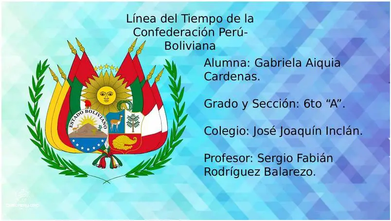 Descubre el Mapa Conceptual de la Confederación Peru Boliviana