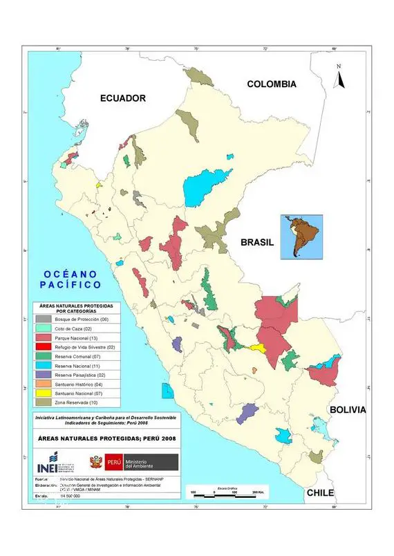 ¡Descubre el Mapa de las Áreas Naturales Protegidas del Perú!