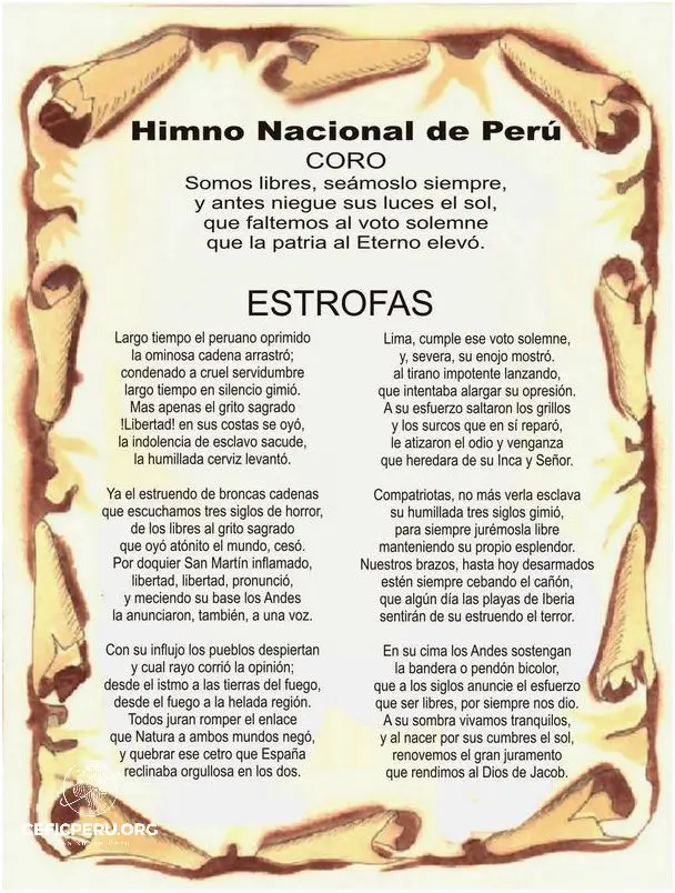 ¡Descubre el significado del Himno Nacional del Perú!