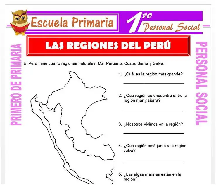Descubre la Ficha De Las Regiones Del Peru