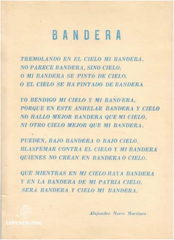 ¡Descubre La Poesia De La Bandera Del Peru!