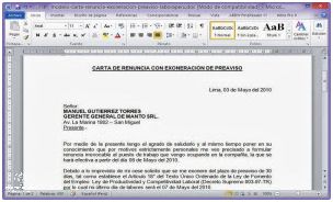 Aprende Cómo Redactar Tu Modelo De Carta De Renuncia De Trabajo En Peru