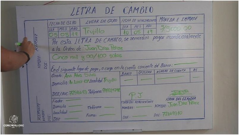 ¡Descubre Cómo Llenar Una Letra De Cambio En Perú!