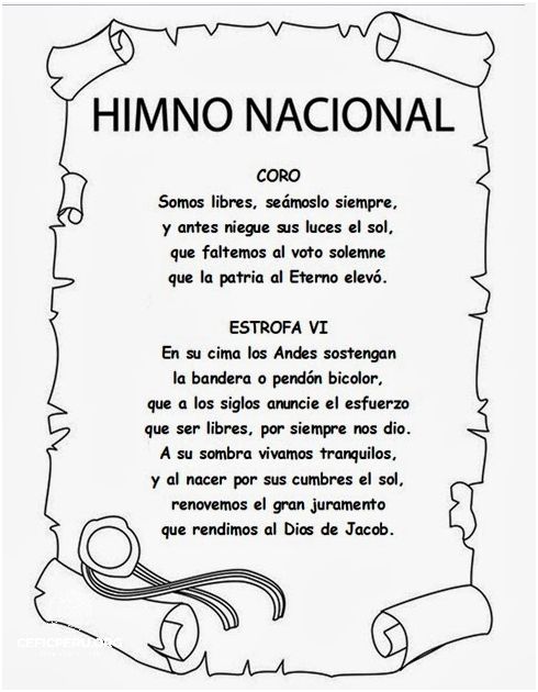 ¡Descubre el Himno Nacional Del Peru Para Colorear!