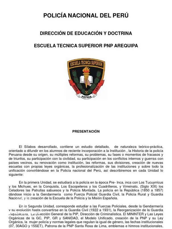 ¡Descubre las Divisiones de la Policia Nacional del Perú!