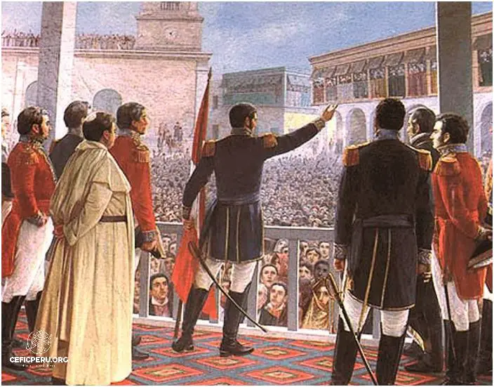 Don José de San Martín Proclama La Independencia Del Perú